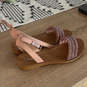 Girls kids Pink sparkler Sandals size 2y childrens summer straps